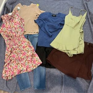 Capsule Wardrobe Women’s XS 7 Piece Bundle Lot Name Brands